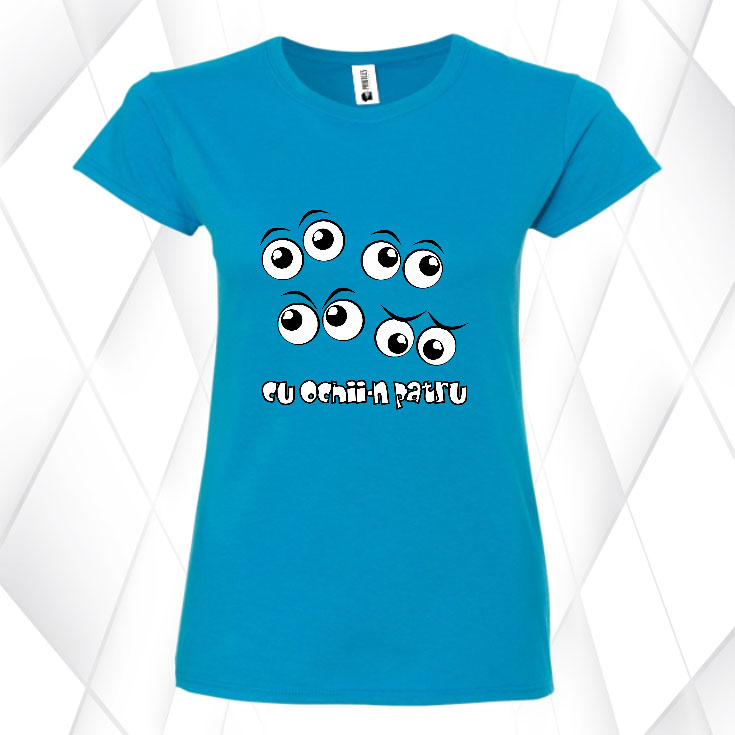 Tricou damă - CU OCHII-N PATRU - imagine 4