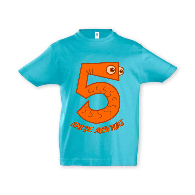 Tricou copii - 5 ANI DE AVENTURI - imagine 4
