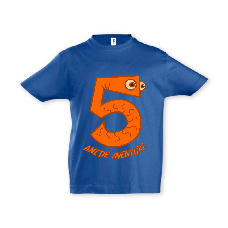 Tricou copii - 5 ANI DE AVENTURI - imagine 3