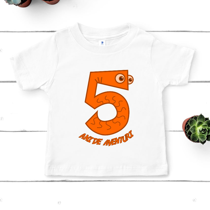 Tricou copii - 5 ANI DE AVENTURI