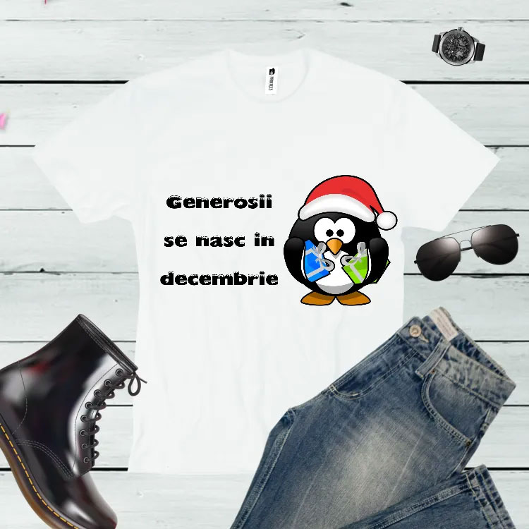 Tricou bărbat - GENEROȘII SE NASC ÎN DECEMBRIE