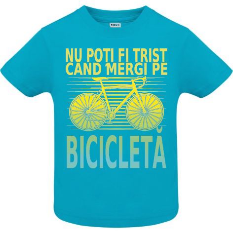 Tricou copii - Trist pe bicicleta - imagine 4