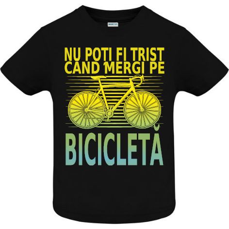 Tricou copii - Trist pe bicicleta - imagine 5