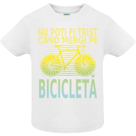 Tricou copii - Trist pe bicicleta - imagine 2