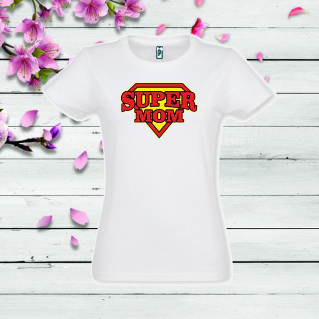 Tricou damă - SUPER MOM - imagine 2