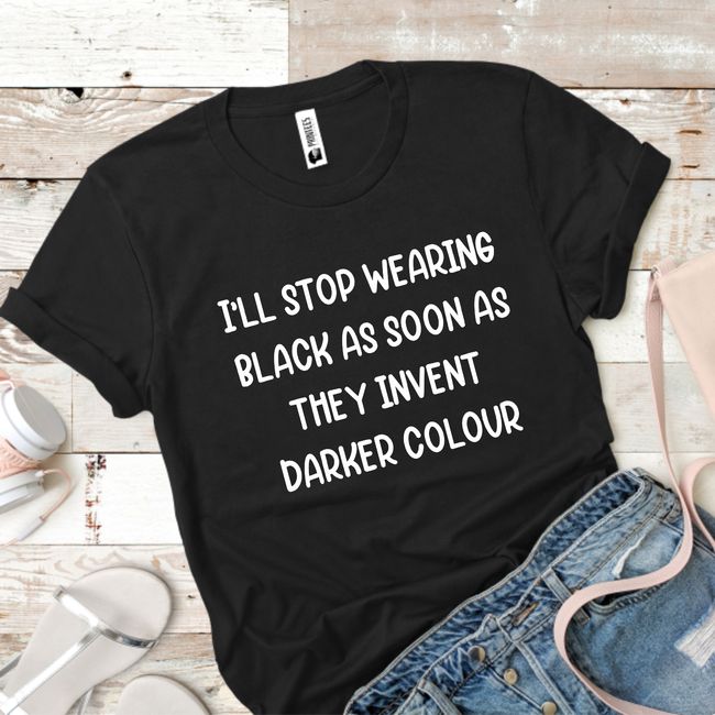 Tricou damă - BLACK OR DARKER