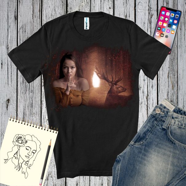 Tricou bărbat - CERB ÎN NOAPTE