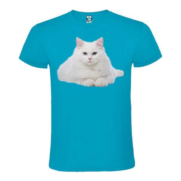 Tricou bărbat - PISICA ALBĂ STÂND - imagine 3