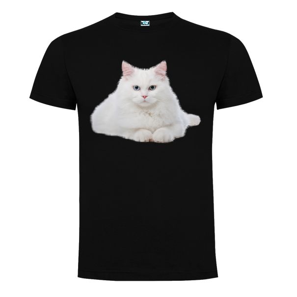 Tricou bărbat - PISICA ALBĂ STÂND - imagine 4