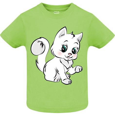 Tricou copii - Desen pisica alba - imagine 6