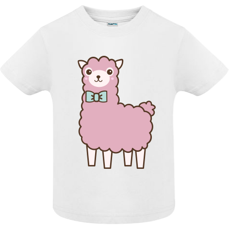 Tricou copii - Lama roz - imagine 2