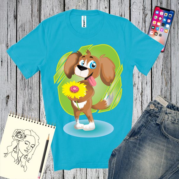 Tricou bărbat - CĂȚEL FERICIT