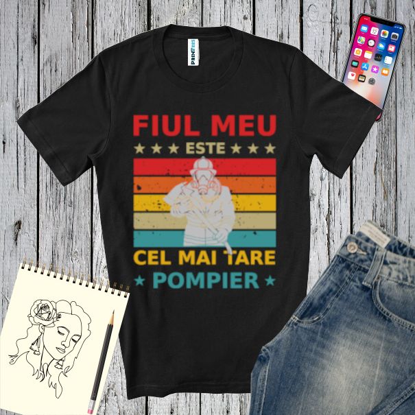 Tricou bărbat - Fiul pompier