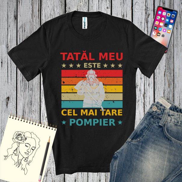 Tricou bărbat - Tatăl pompier