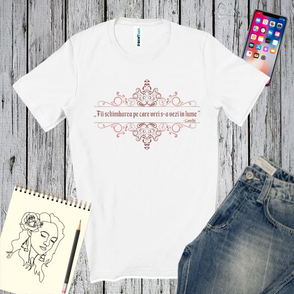 Tricou bărbat - Gandhi - Schimbarea