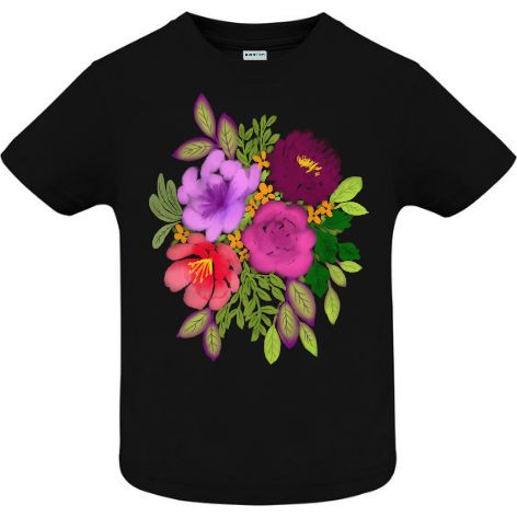 Tricou copii - Flori în acuarelă - imagine 4