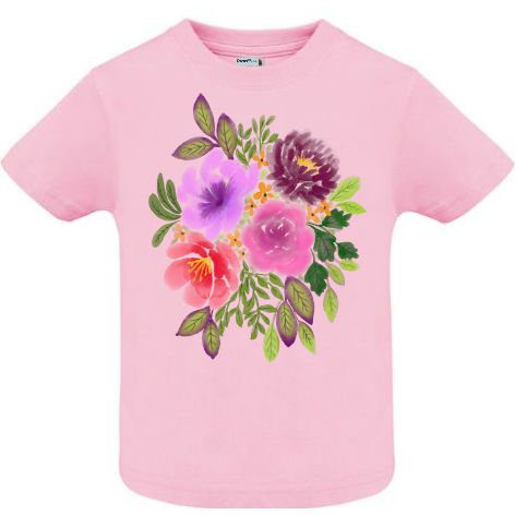 Tricou copii - Flori în acuarelă - imagine 6