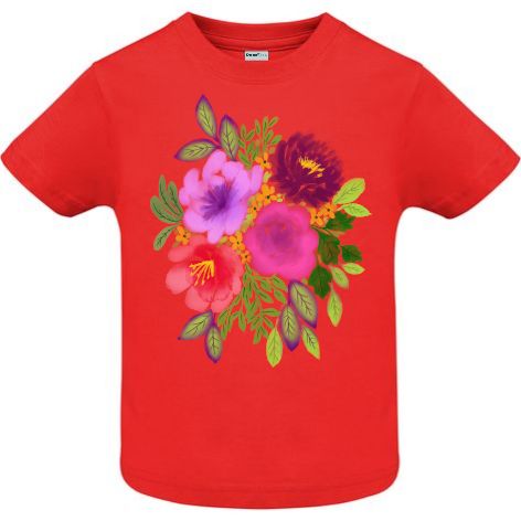Tricou copii - Flori în acuarelă - imagine 5