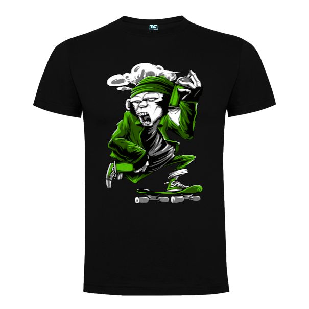 Tricou bărbat - Maimuța în verde pe skateboard - imagine 4