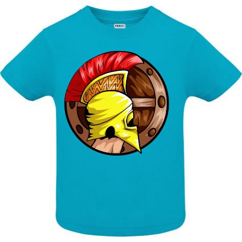 Tricou copii - Spartan cu casca galbenă - imagine 3