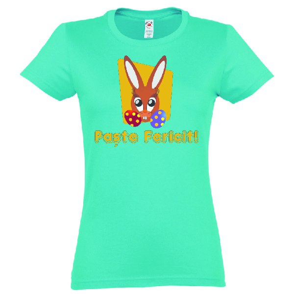 Tricou damă - Iepuraș de Paște cu ouă - imagine 3
