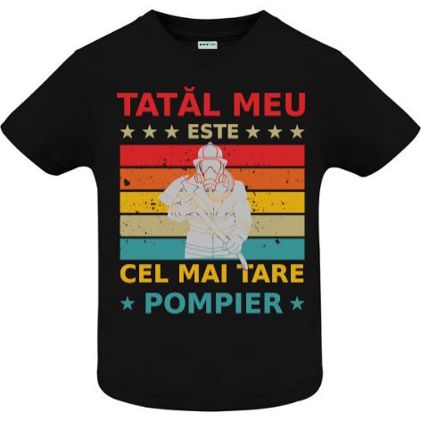 Tricou copii - Tata e pompier - imagine 5