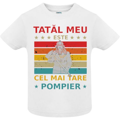 Tricou copii - Tata e pompier - imagine 2