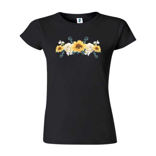 Tricou damă - Ghirlandă floarea soarelui - imagine 4