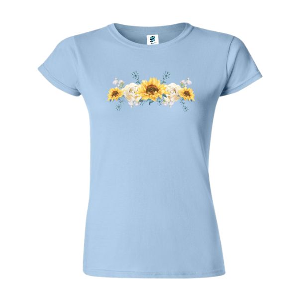 Tricou damă - Ghirlandă floarea soarelui - imagine 3