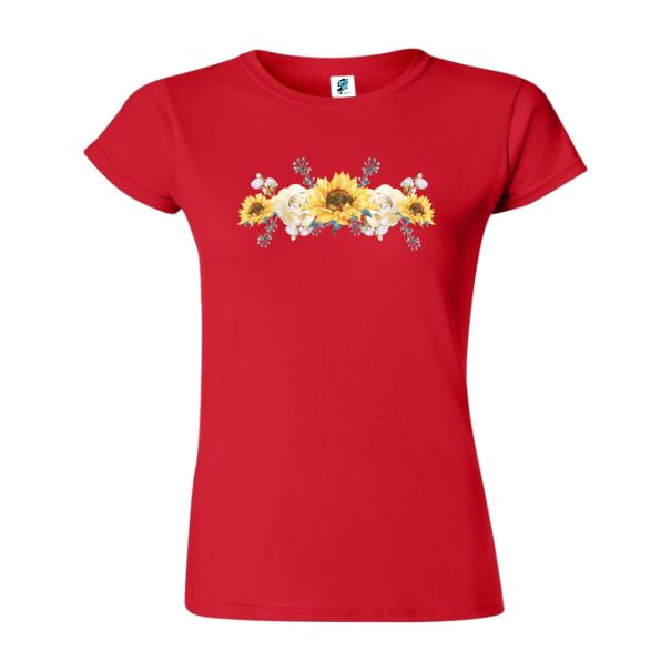Tricou damă - Ghirlandă floarea soarelui - imagine 5