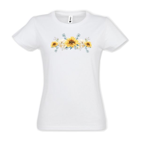 Tricou damă - Ghirlandă floarea soarelui - imagine 2