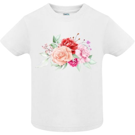Tricou copii - Acuarelă cu trandafiri - imagine 2