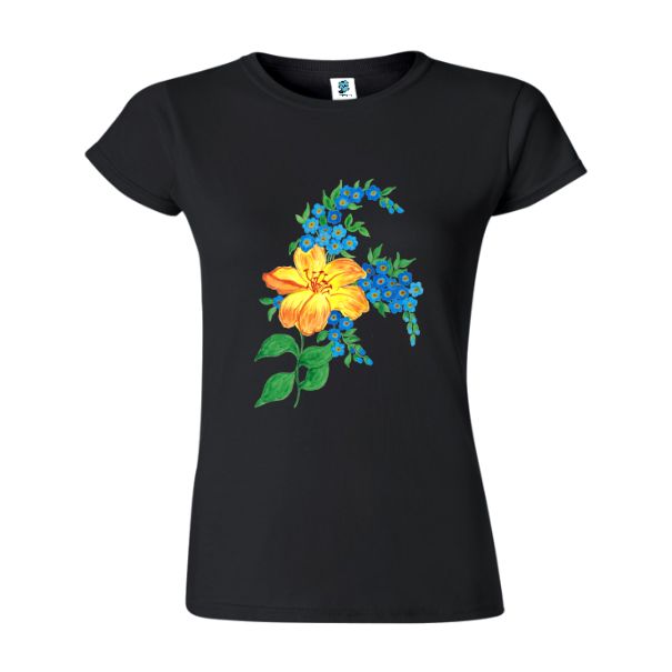 Tricou damă - Floare galbenă - imagine 3