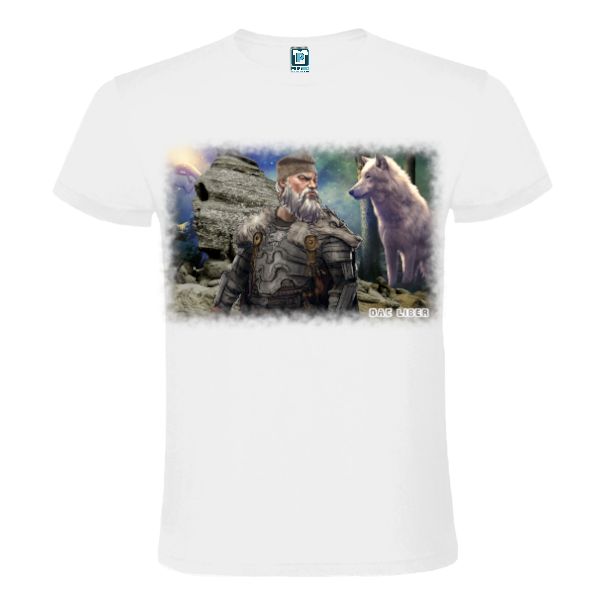 Tricou bărbat - Dac cu lup alb - imagine 2