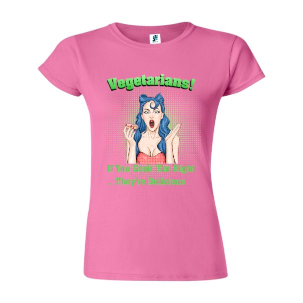 Tricou damă - Vegetarians are delicious - imagine 5