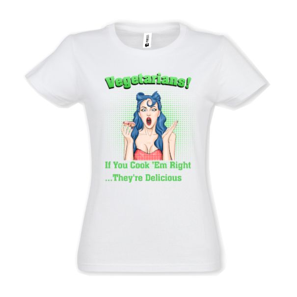 Tricou damă - Vegetarians are delicious - imagine 2