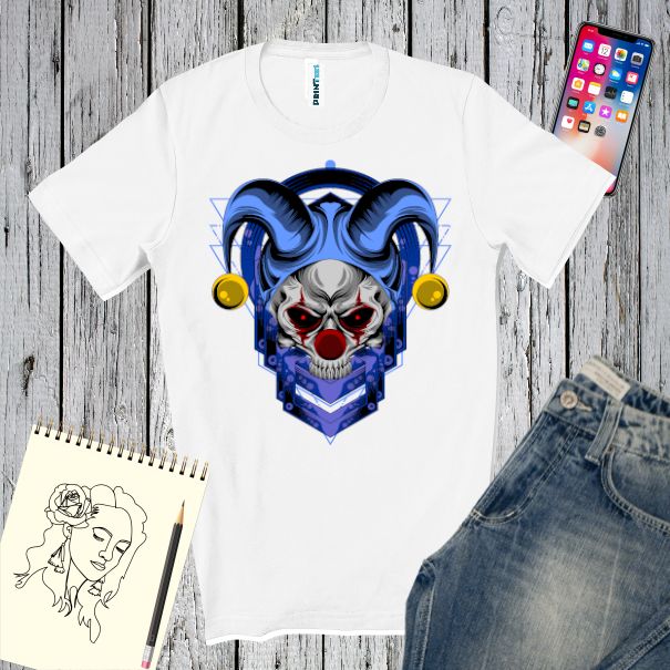 Tricou bărbat - Craniu Clown