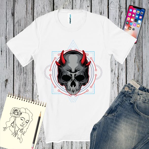 Tricou bărbat - Craniu de demon
