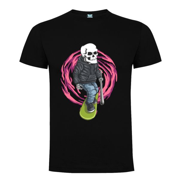 Tricou bărbat - Gangster schelet pe skateboard - imagine 2