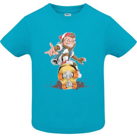 Tricou copii - Monkey Skateboarder - imagine 3