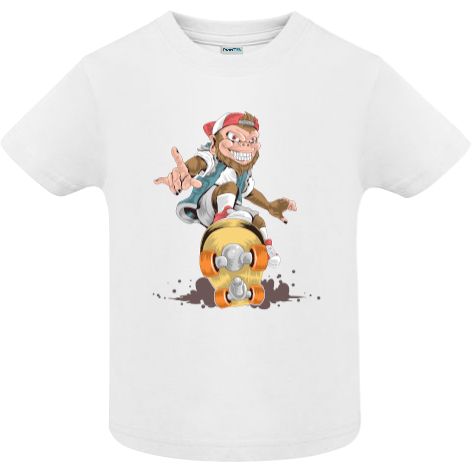 Tricou copii - Monkey Skateboarder - imagine 2