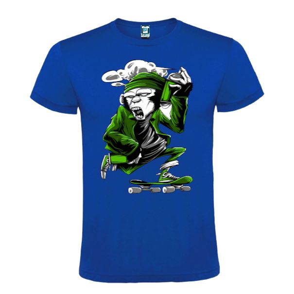 Tricou bărbat - Maimuța în verde pe skateboard - imagine 3