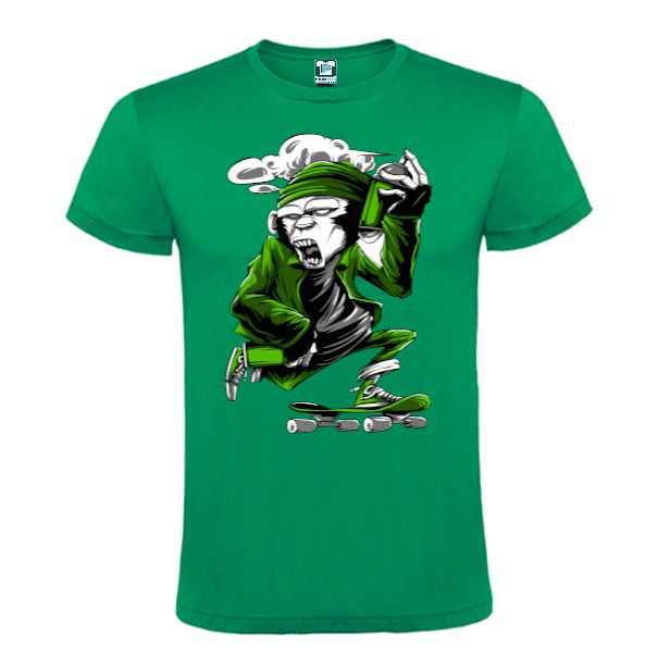 Tricou bărbat - Maimuța în verde pe skateboard - imagine 5