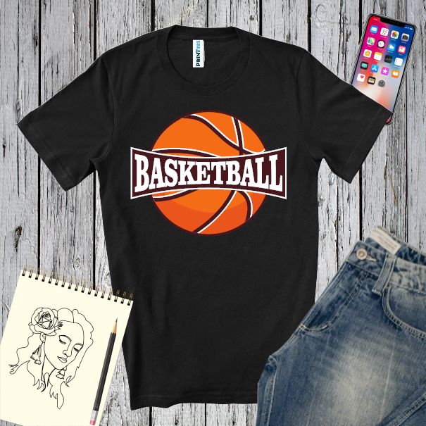 Tricou bărbat - Minge de basket