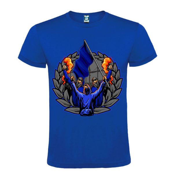 Tricou bărbat - Suporteri în albastru - imagine 3