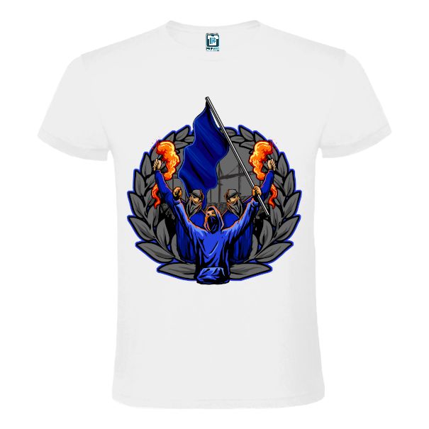 Tricou bărbat - Suporteri în albastru - imagine 2