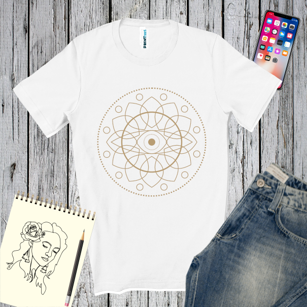Tricou bărbat - Grafică Mandala