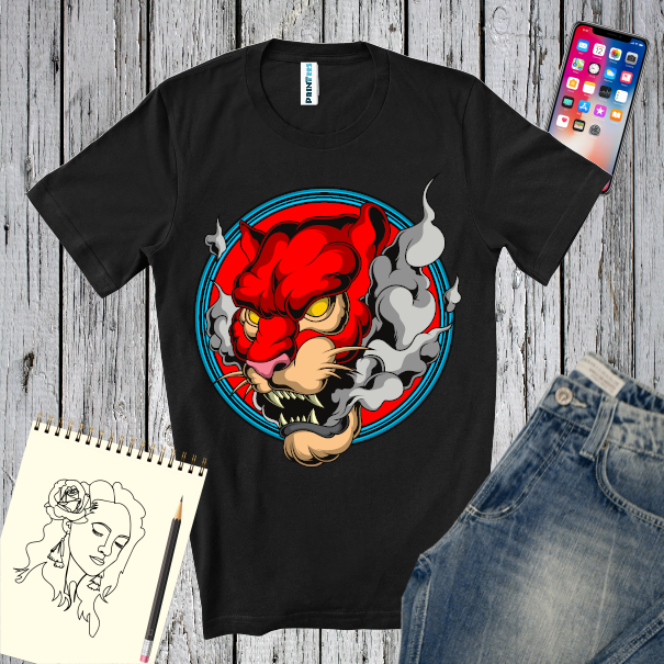 Tricou bărbat - Tigru demonic