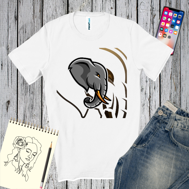 Tricou bărbat - Profil de elefant
