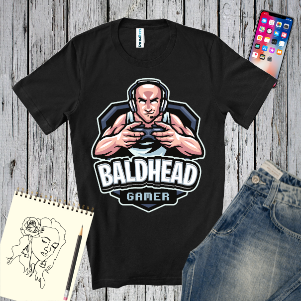 Tricou bărbat - Baldhead Gamer